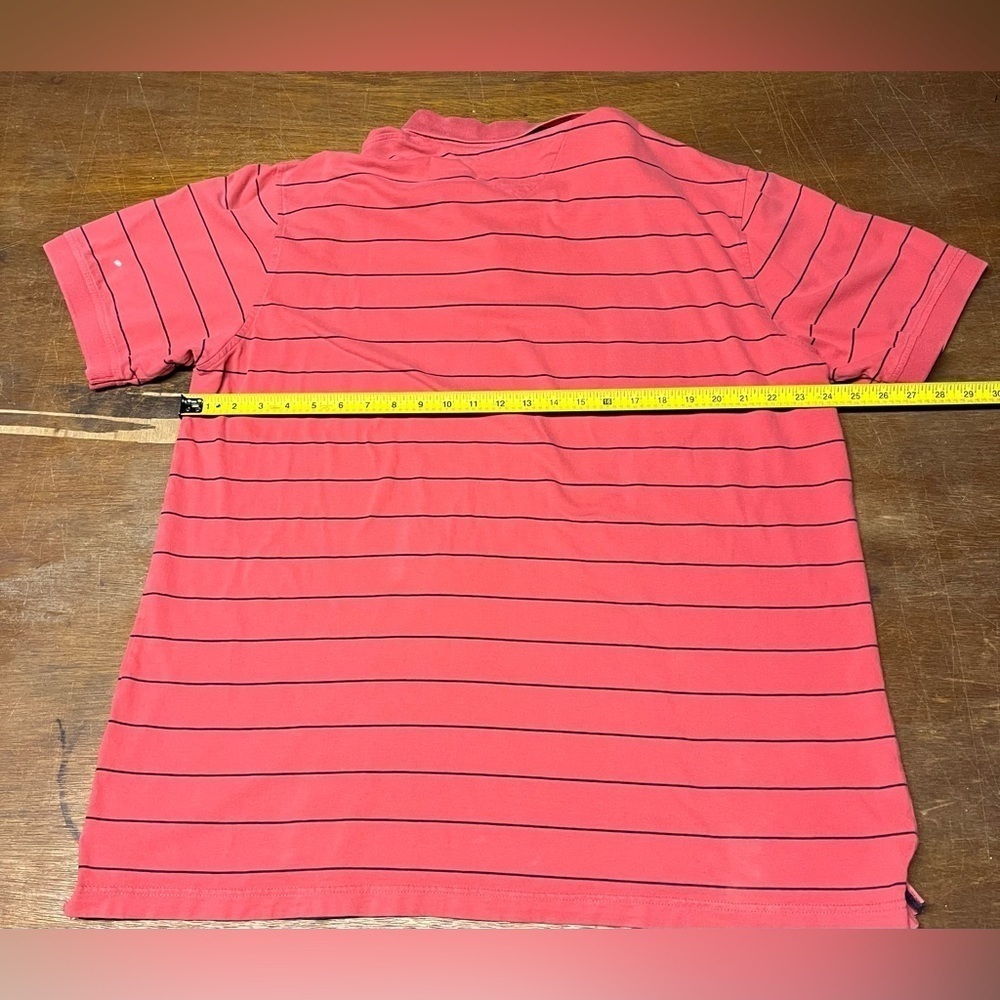 Tommy Hilfiger Men’s Polo Shirt - Red With Stripes - Custom Fit - Size XXL Reg - Picture 3 of 5